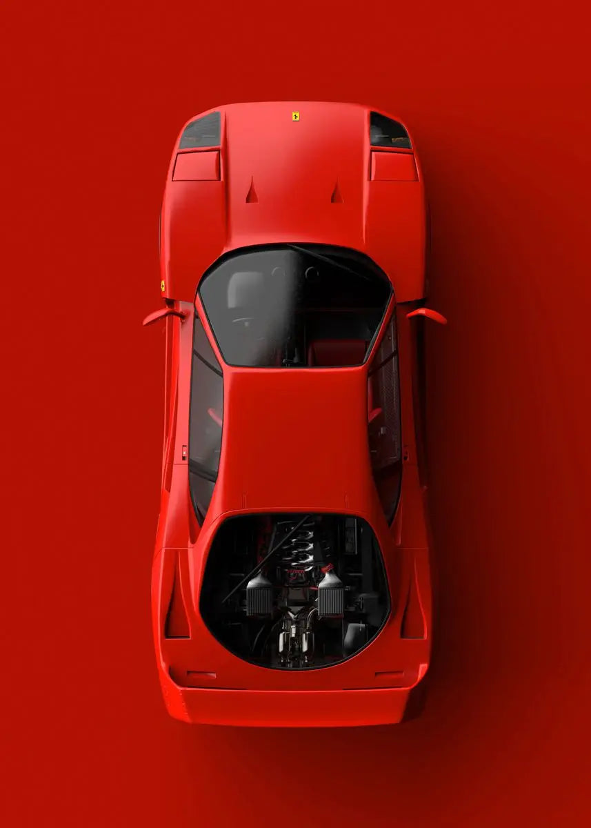 Toile Moderne Ferrari F40 Rouge