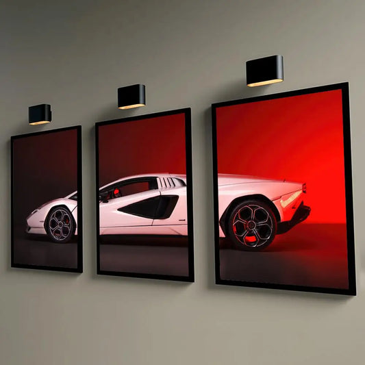 Toile 3 pièces Lamborghini Countach