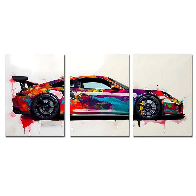 Toile Imprimée Porsche 911 (3 pièces)