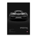 Toile Imprimée Mclaren Speedtail (Noir)