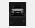 Toile Imprimée Audi S3 8Y (Noir)