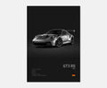 Toile Imprimée Porsche GT3 RS 2022 (Noir)