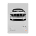 Toile Imprimée BMW E9 3.0 CSL (Gris)