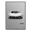 Toile Imprimée koenigsegg Jesko (Gris)