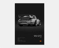 Toile Imprimée Porsche 993 GT2 (Noir)