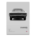 Toile Imprimée Dodge Charger (Gris)