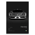 Toile Imprimée Ferrari FXX Evo (Noir)