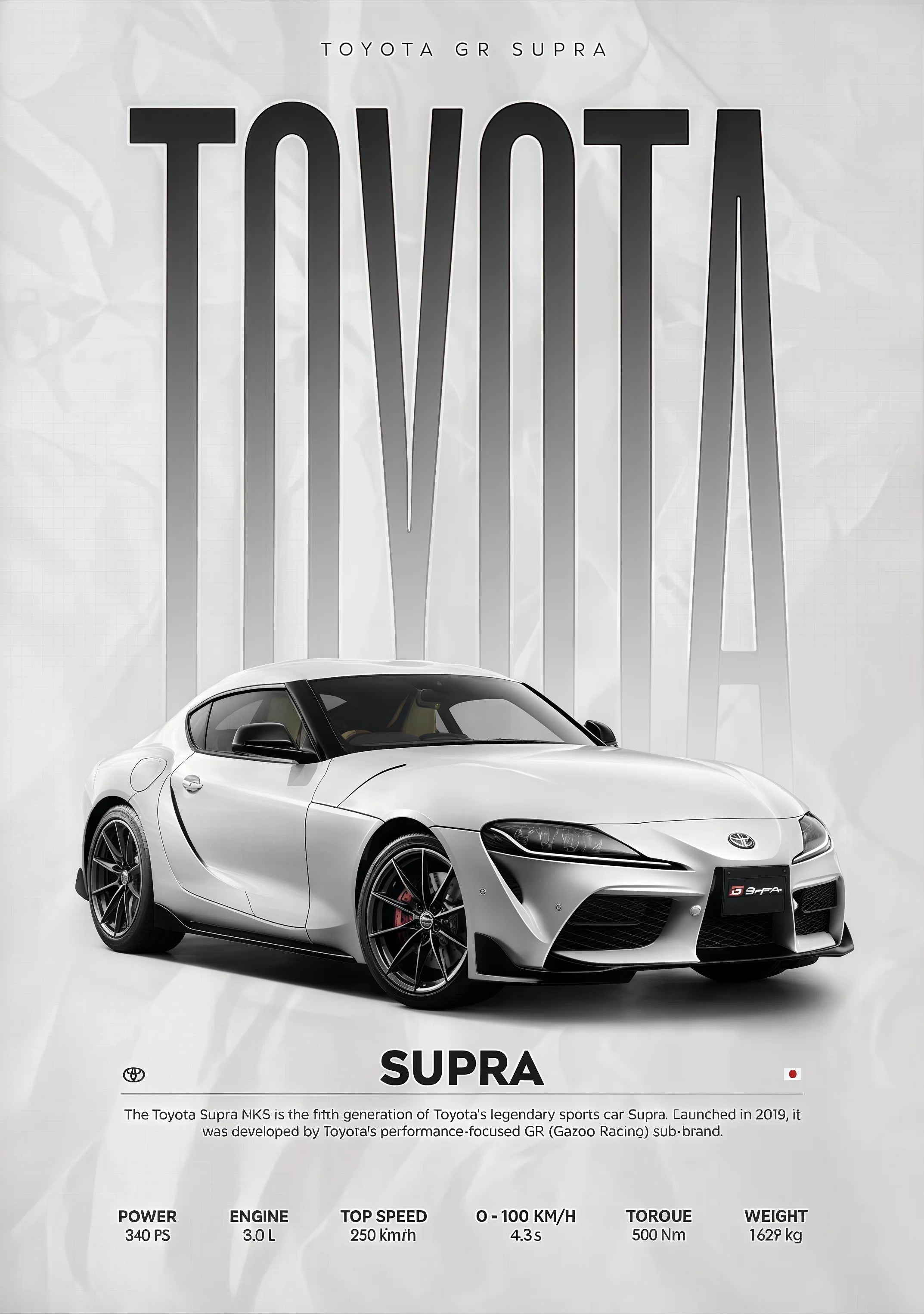 Toile Imprimée Toyota Supra MK5