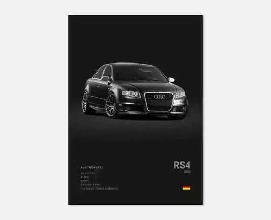 Toile Imprimée Audi RS4 B7 (Noir)