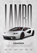 Toile Imprimée Lamborghini Countach