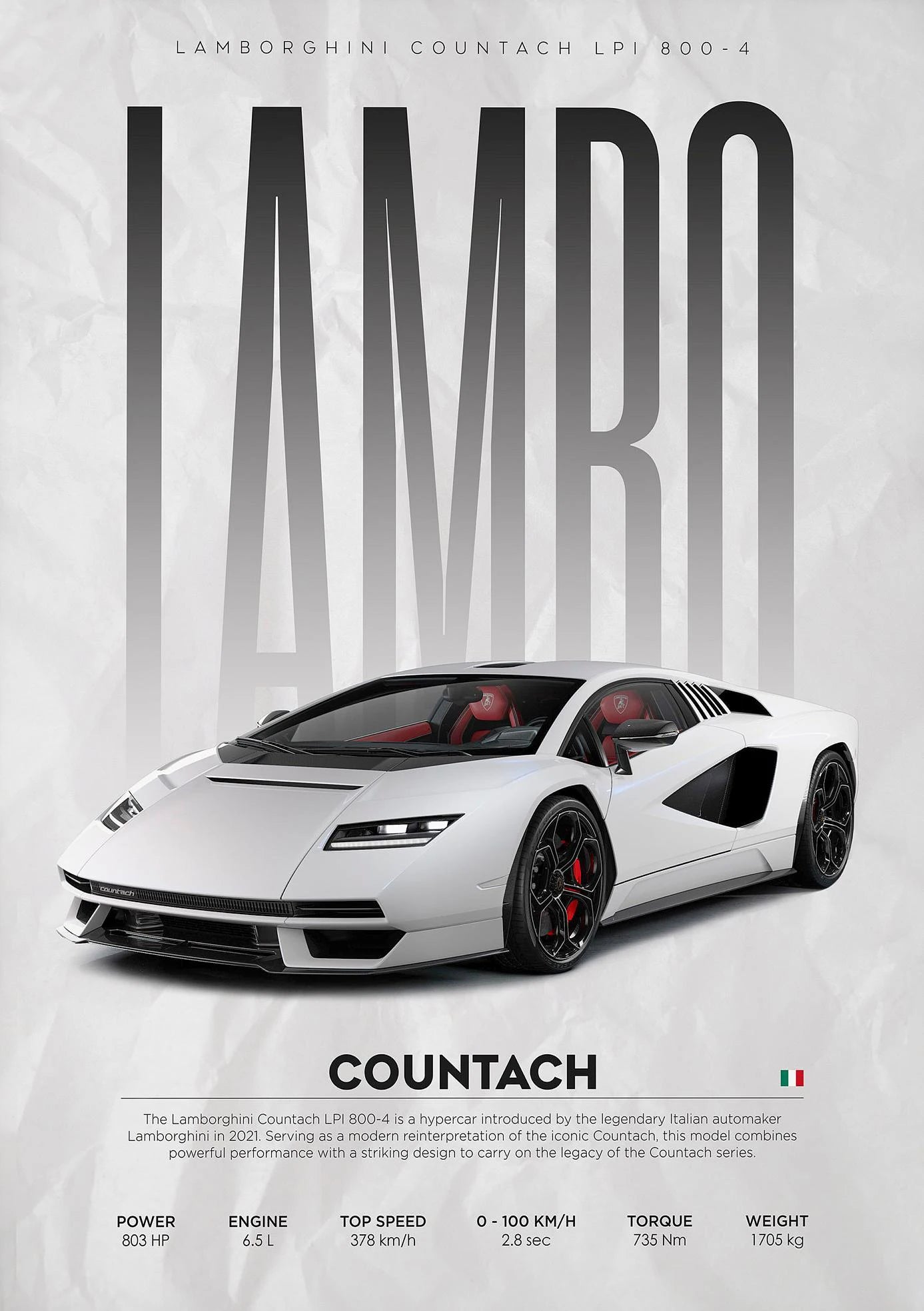 Toile Lamborghini Countach