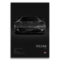 Toile Imprimée Aston Martin Vulcan (Noir)