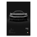 Toile Imprimée Ferrari F80 (Noir)