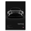 Toile Imprimée Aston Martin Vantage 2024 (Noir)