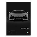 Toile Imprimée Lamborghini Revuelto (Noir)