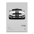 Toile Imprimée Ford Shelby GT350 (Gris)