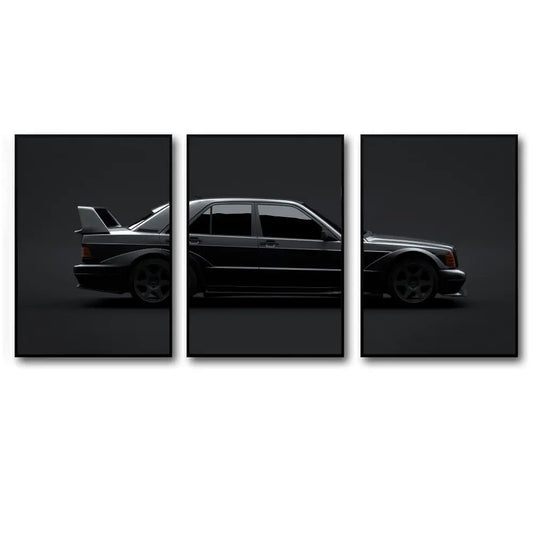 Toile 3 pièces Mercedes-Benz 190E AMG