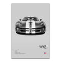 Toile Imprimée Dodge Viper 2005 (Gris)