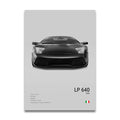 Toile Imprimée Lamborghini Murcièlago LP 640 (Gris)