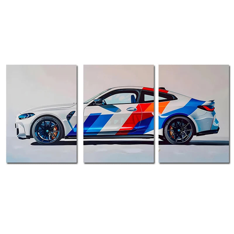 Toile BMW M4 (3 pièces)