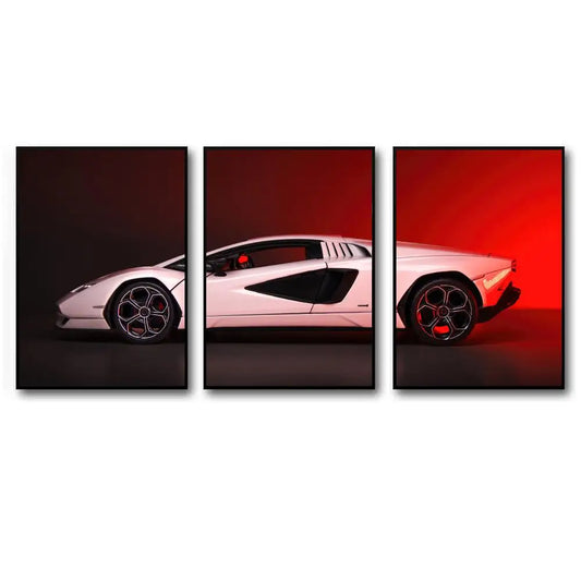 Toile 3 pièces Lamborghini Countach