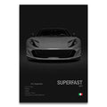 Toile Imprimée Ferrari 812 Superfast (Noir)