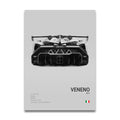 Toile Imprimée Lamborghini Veneno (Gris)