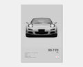 Toile Imprimée Mazda RX-7 FD (Gris)