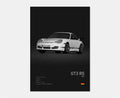 Toile Imprimée Porsche GT3 RS 2003 (Noir)