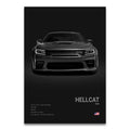 Toile Imprimée Dodge Charger Hellcat (Noir)