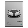 Toile Imprimée koenigsegg Regera (Gris)