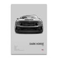 Toile Imprimée Ford Mustang Dark Horse (Gris)