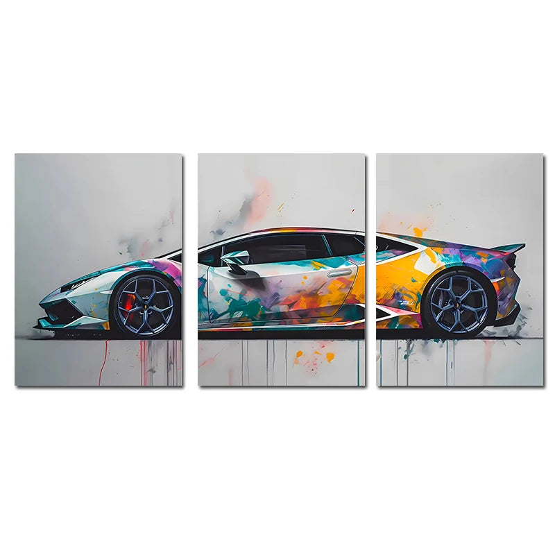 Toile Imprimée Lamborghini Huracan (3 pièces)