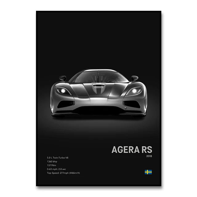 Toile Imprimée koenigsegg Agera RS (Noir)
