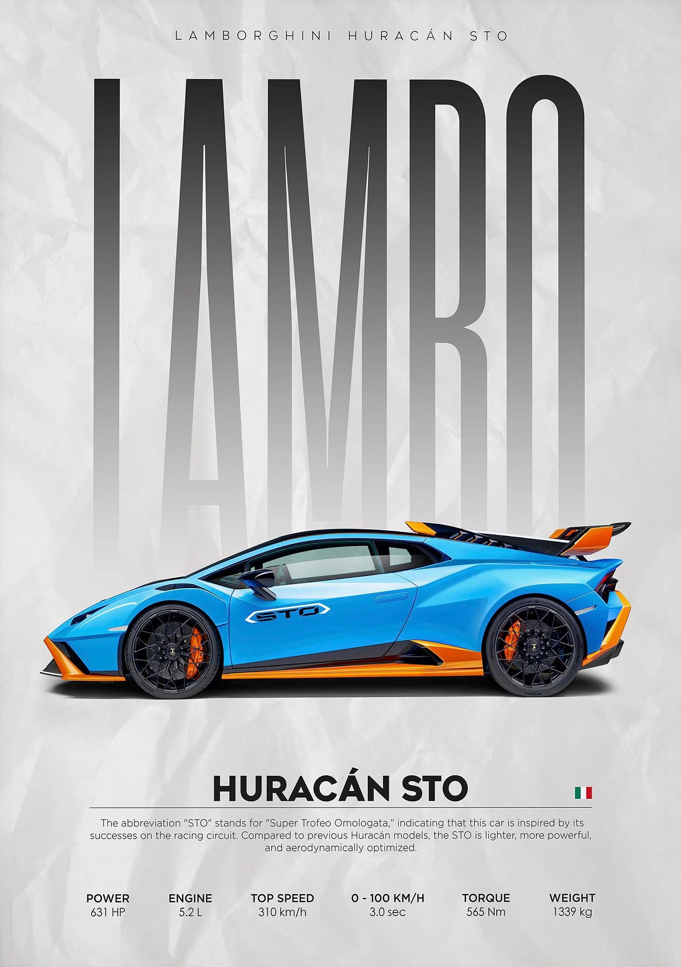 Toile Lamborghini Huracan STO