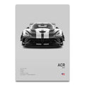 Toile Imprimée Dodge Viper ACR (Gris)