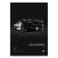 Toile Imprimée Lamborghini Sesto Elemento (Noir)