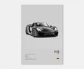 Toile Imprimée Porsche 918 Spyder (Gris)