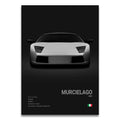 Toile Imprimée Lamborghini Murcièlago (Noir)