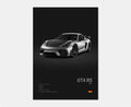 Toile Imprimée Porsche GT4 RS (Noir)