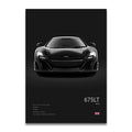 Toile Imprimée Mclaren 675LT (Noir)