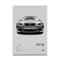 Toile Imprimée BMW E92 M3 (Gris)
