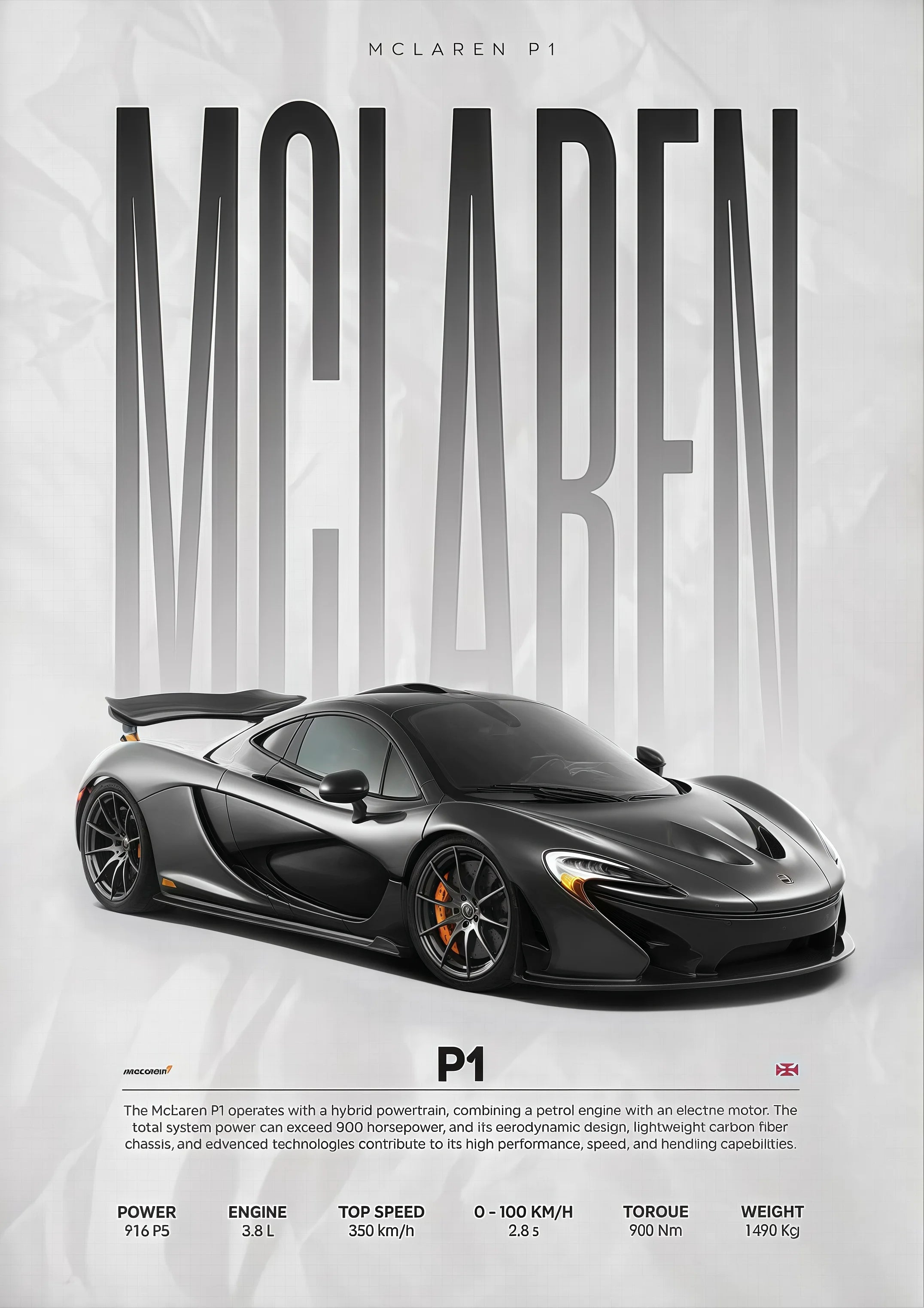 Toile Imprimée Mclaren P1