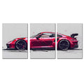 Toile Imprimée Porsche 911 (3 pièces)