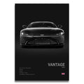 Toile Imprimée Aston Martin Vantage 2018 (Noir)
