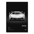 Toile Imprimée koenigsegg Jesko (Noir)