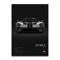 Toile Imprimée Ford GT 2017 (Noir)