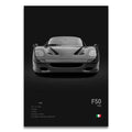 Toile Imprimée Ferrari F50 (Noir)