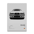 Toile Imprimée BMW E36 M3 (Gris)