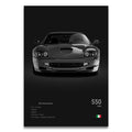Toile Imprimée Ferrari 550 Maranello (Noir)